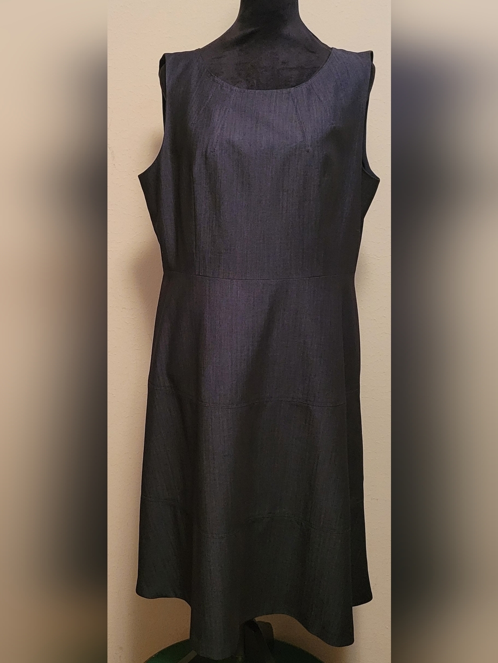 Jones New York Denim Sleeveless A-Line Dress
